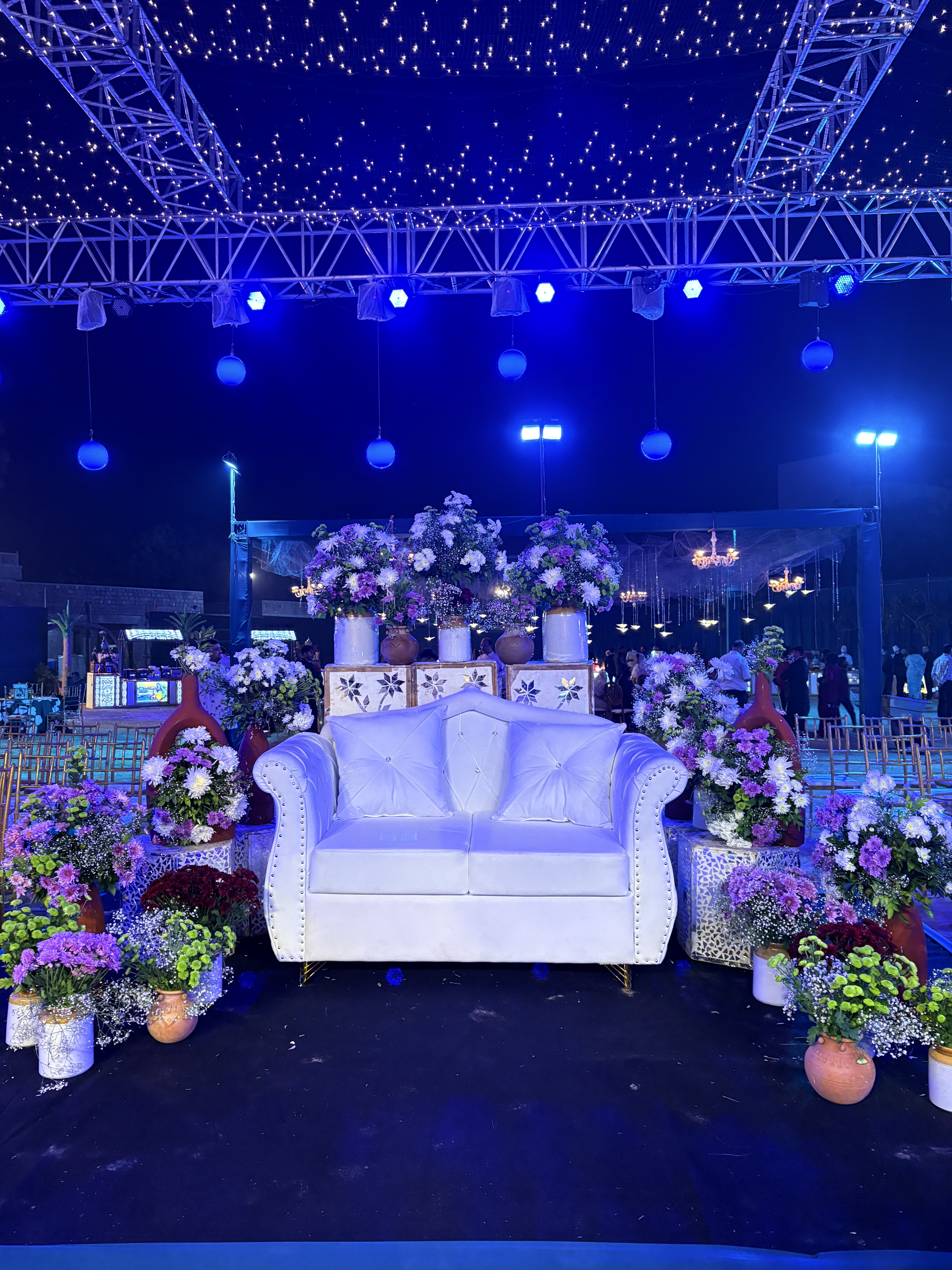 Grand stage decor for Indian weddings